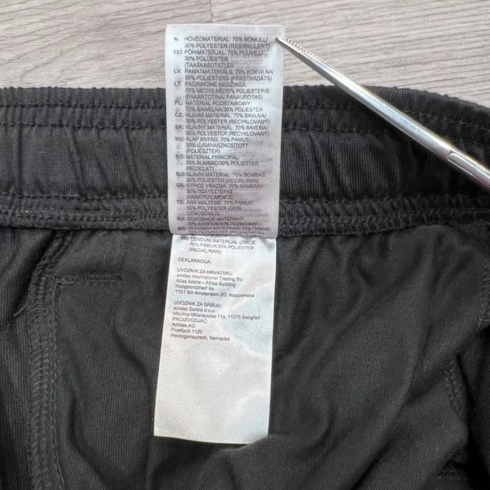 Adidas Mens Essentials French Terry Tapered Cuff Logo Pants Black 2XL GK8988